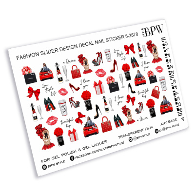 Слайдер-дизайн Lady in red из каталога Цветные на любой фон, в интернет-магазине BPW.style